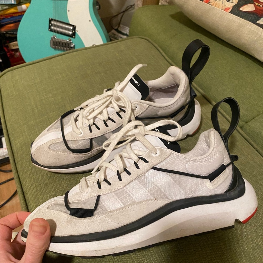 Y-3 yohji Yamamoto adidas shika run white bungee sneakers - Picture 3 of 7
